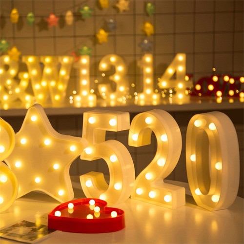 Luces Led Con 26 Letras Del Alfabeto Y Números Ampersand
