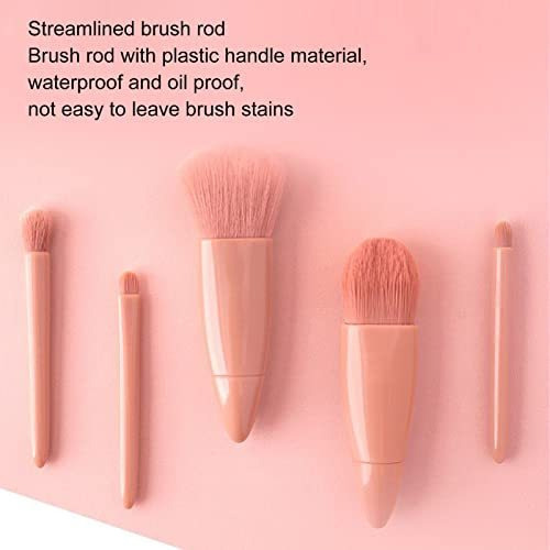 W Juego De Brochas De Maquillaje De Viaje De 5 Piezas Mini