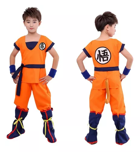 Fantasia Goku Infantil Dragon Ball Z Com Peruca