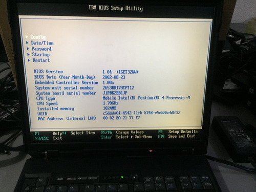Piezas De Laptop Ibm A31p (Usado)