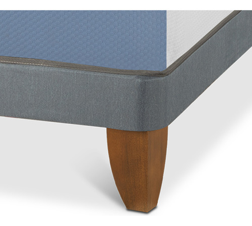Cama Europea Excellence 1 Plaza + Respaldo Gales Negro Blanco