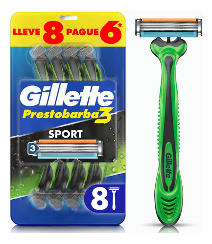 Máquinas Afeitar Gillette Prestobarba3 Sensitive Desechable