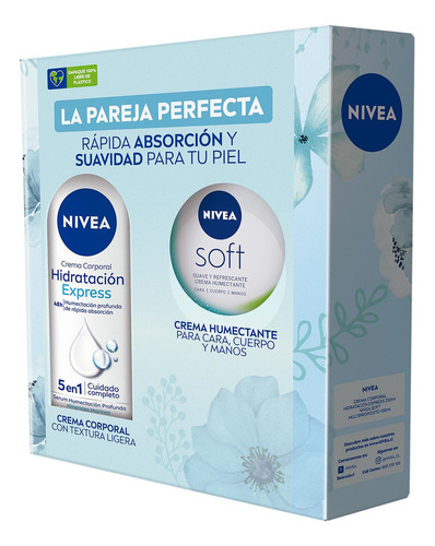 Pack NIVEA Hidratación Express 250 ml + Soft 100 ml