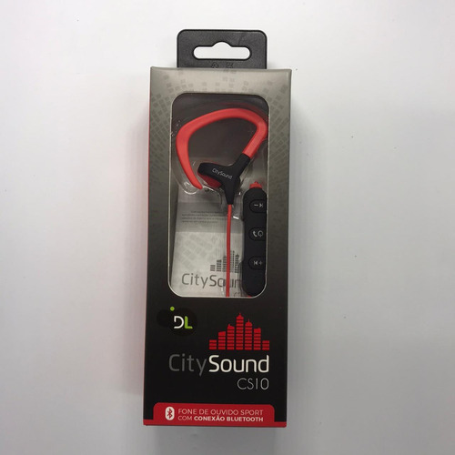 Fone De Ouvido Vermelho Com Bluetooth Dl Citysound Cs10