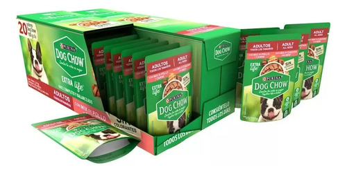 Dog Chow Alimento Húmedo Perro Pollo Y Carne 40 Sobres