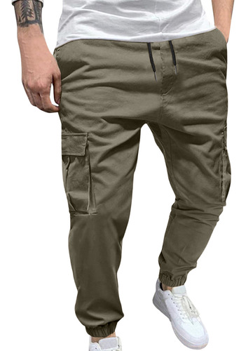 Pantalones Tipo C Para Hombre, Tipo Cargo, Elásticos Con Múl