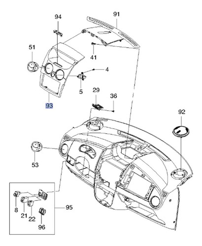 Bisel Cuadro Central Tablero Para Pontiac Matiz 1.0l 2008