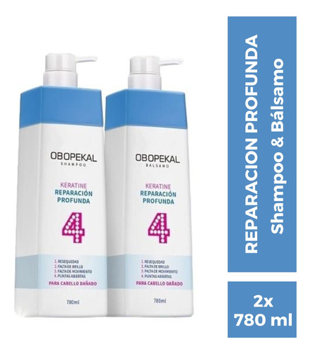 Pack Shampoo & Bálsamo Reparacion Profunda Total 4 Obopekal