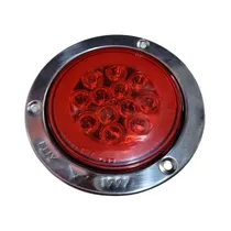 Comprar Stop Trasero Redondo Base Cromada Luz 24 Led Camion Encava