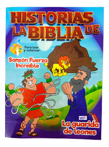 Libro Cartilla Historias De La Biblia Lee Colorea Para Niños