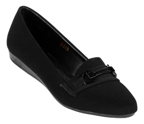 Flat Mujer Negro Tipo Nobuk Stfashion 09003903