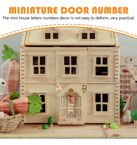 2 Letras Con Números Para Puertas De Casas De Muñecas: Decor