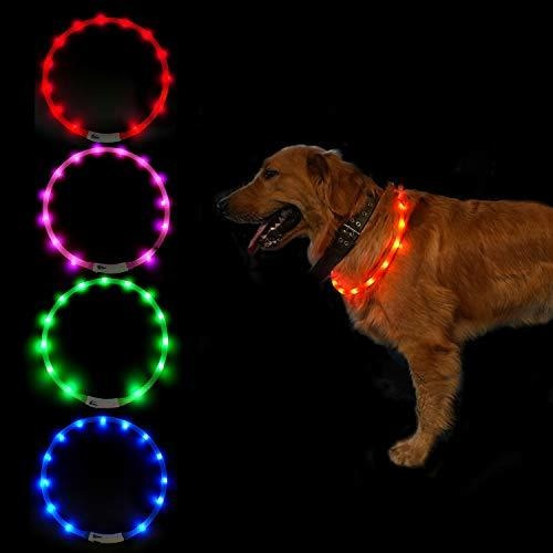 Sunet Led Collar De Perros Usb Recargable Silicona Wbydk