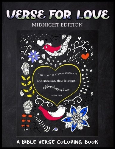 Verse For Love Midnight Edition A Bible Verse Coloring Book 