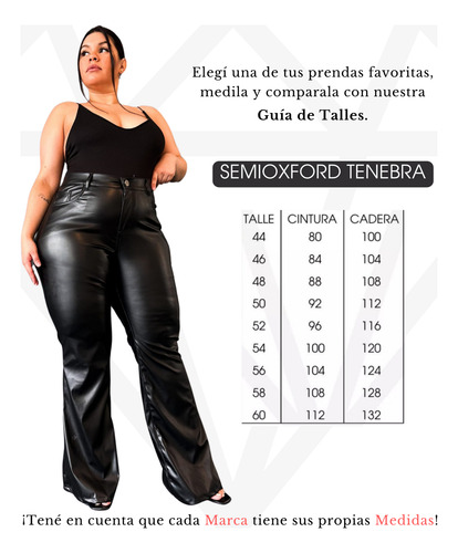 Jeans Semioxford Cuerina Mujer Elastizado Talle Grande Cheta