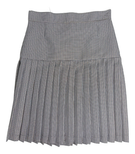 Falda Escolar Uniforme Tableada Gris Pack 2pz Talla 12,14,16