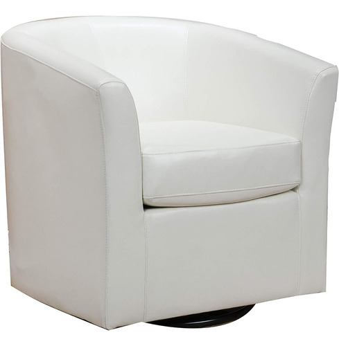 Christopher Knight Home Daymian Pu Swivel Club Chair, Ivory