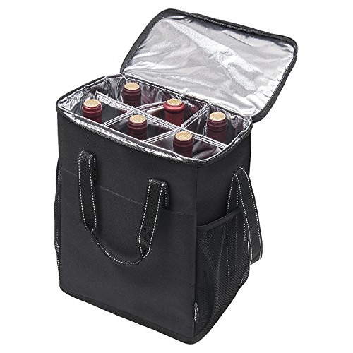 Kato 6 Botella Wine Carrier Aislado Portátil De Vino Portáti