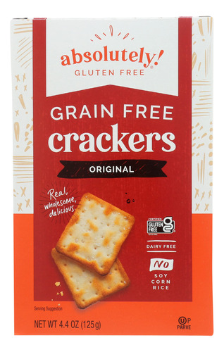 Absolutely Gluten Free Crackers, Original 4.4 Onzas