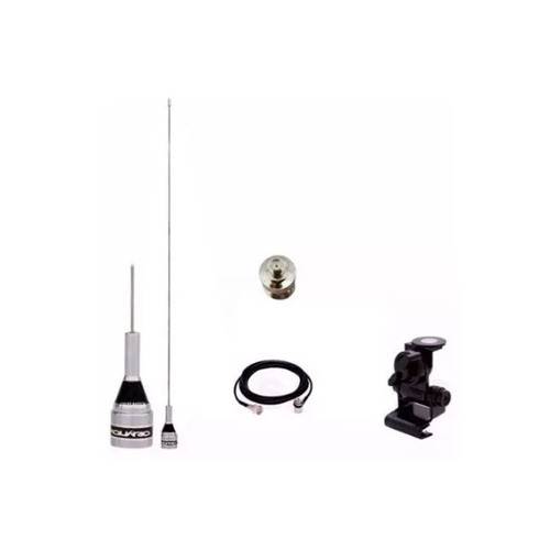 Antena Radio Amador Vhf Aquario Completa + Adaptador Baofeng