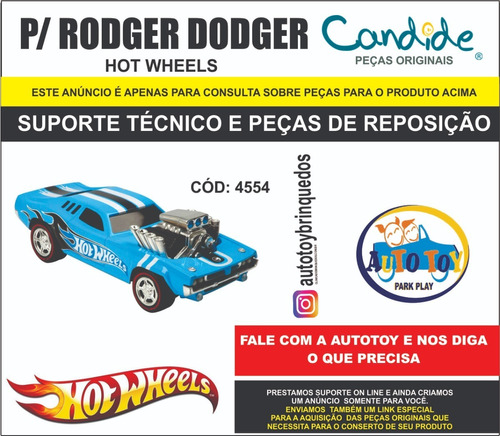 Rodger Dodger  4554 - Hot Wheels - Consulta Para Peças