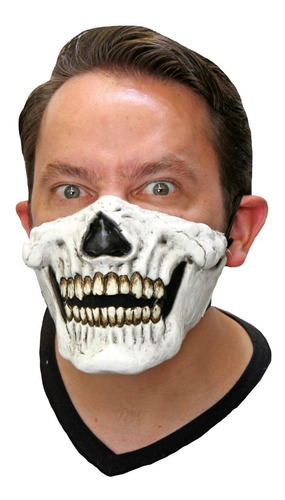 Mascara Cubre Bocas Calavera Muerte Látex Halloween Terror