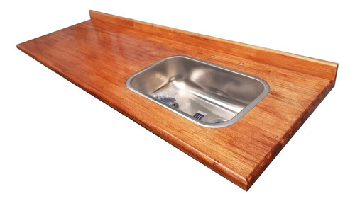 Mesada 100x60 Eucalipto Laqueada Bacha Simple Johnson