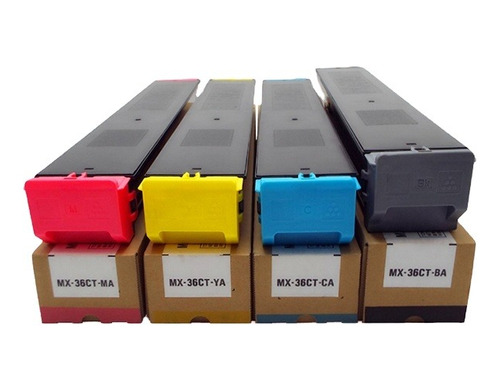 4 Toner Compatible Para Sharp Mx-36nt Mx-2610 3110 3140 3610