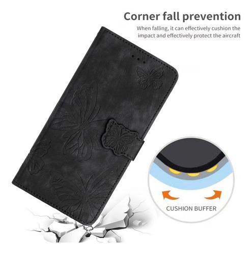 Funda Para Huawei Nova5t/honor 20/9x Lite, Cartera, Soporte Para Pulsera, Ranura Para Pulsera, Piel Estampada Con Mariposas