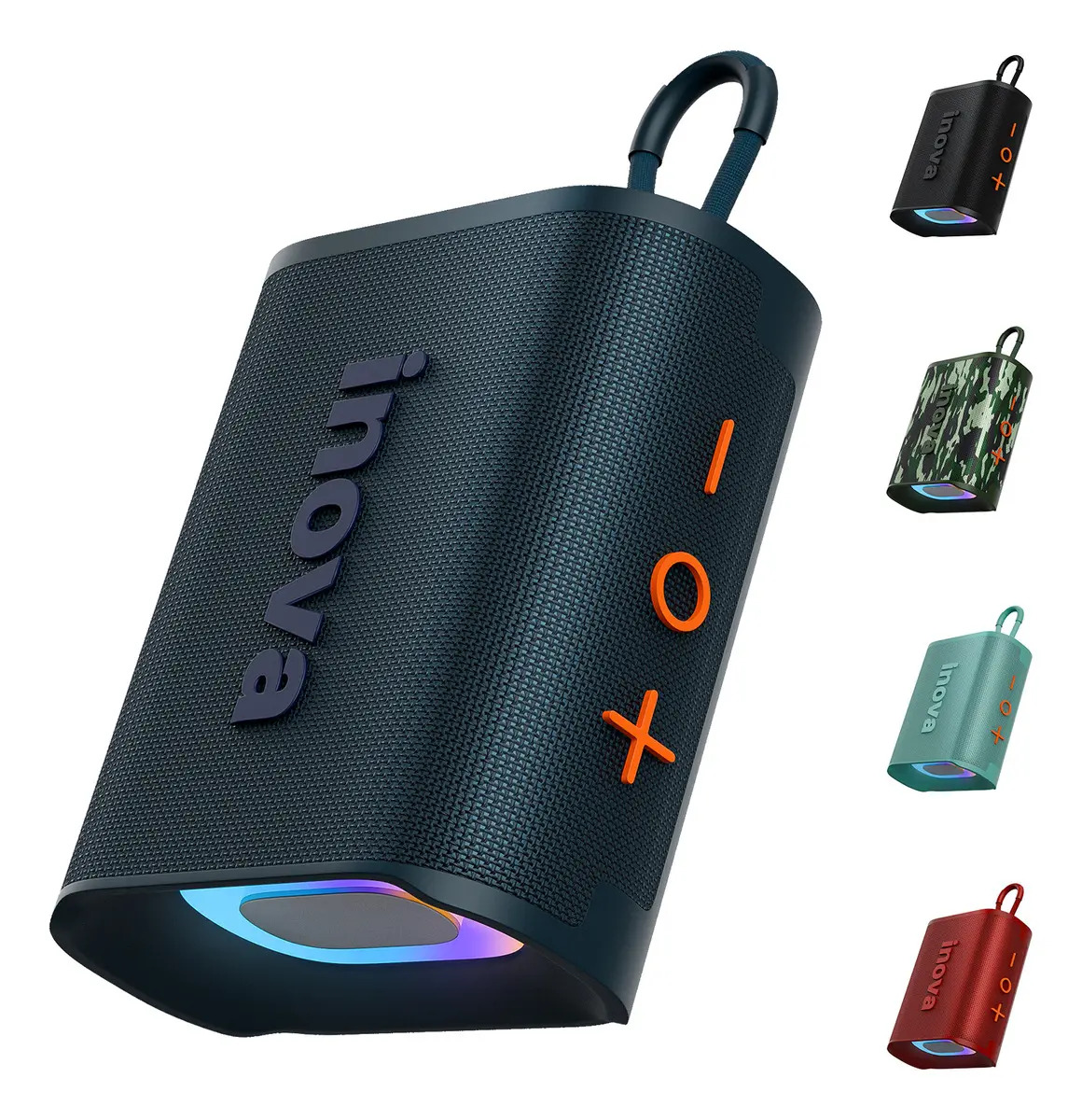 20W Caixa De Som Portatil , Inova Caixa de Som pequena com Radio FM E RGB, caixinha som bluetooth À Prova D'água IP67, Caixa De Som Potente Para Moto Bike, Bateria 15h, TWS Som Est