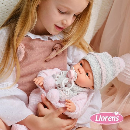Imagen 1 de 7 de Muñeca Bebe Real Llorones Reborn Llorens Española