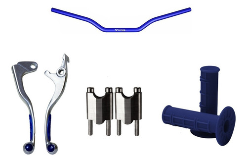 Manubrio X5 Azul Grip Puño Clamp Xtz 125 +2014 Wirtz