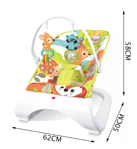 Silla Mecedora Para Bebes Movimiento Música Juguetes Premium