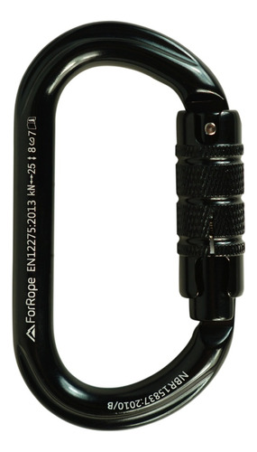 Mosquetão Alumínio Oval - Tripla Trava Auto Keylock For Rope