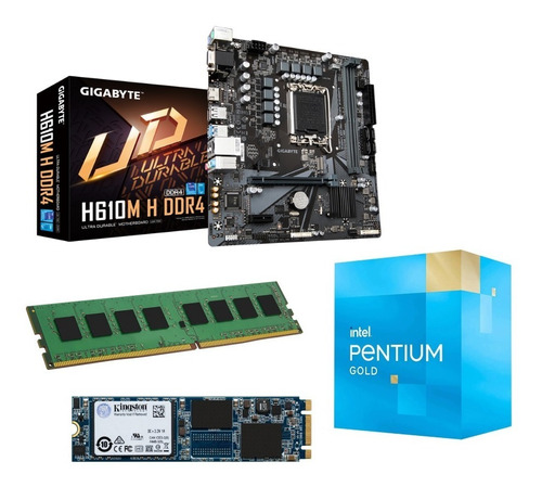 Kit Actualización Intel Pentium G7400 H610 4gb Ssd 250gb Kt