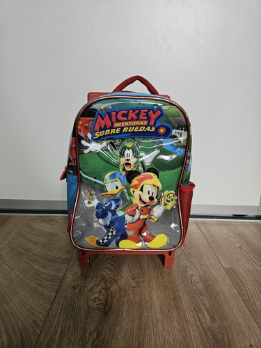 Mochila Con Carro Para Niños De Mickey 12 Pulgadas