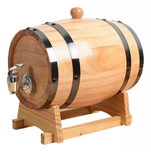 Barril de madera de 3 litros, barril de vino, pino, roble Vintage