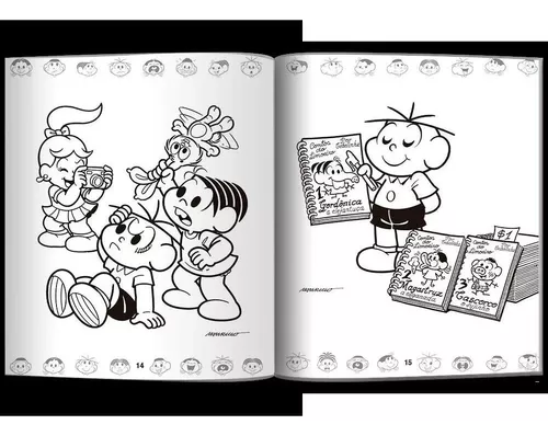 501 Desenhos para Colorir Turma da Mônica