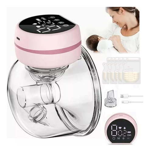 Extractor De Leche Eléctrico Invisible Portátil Rosa