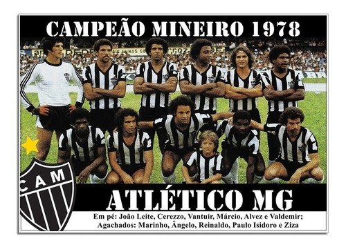 Poster Do Atlético Mg - Campeão Mineiro 1978