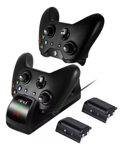 Base Cargador Mando Xbox One Control Joystick + 2 Baterias