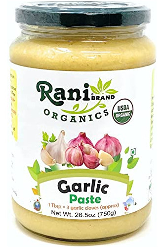 Pasta De Ajo Orgánico Rani 26.5oz (750g) ~ Vegana | Tarro