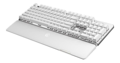 Imagen 2 de 3 de Teclado gamer bluetooth GameSir GK300 QWERTY GameSir TTC Red inglés US color white con luz blanca