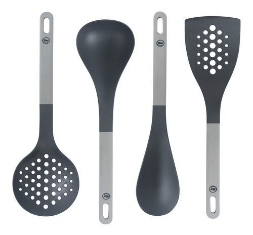 Set X4 Utensilios De Cocina Ilko Nylon Basic