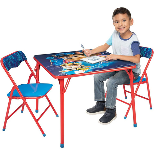 Paw Patrol Set De Mesa Y 2 Sillas Para Niños 3-7 Años *sk Color Azul