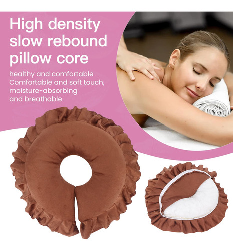 Cojín De Soporte Para El Cuello Forma De U Café Transpirable Café Diseño De La Tela