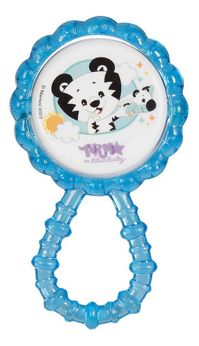 Chocalho Infantil Com Mordedor Texturizado Tigre Azul Babygo