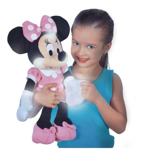 Minnie Muñeca Grande Peluche Luz Mickey Disney Orig. Ditoys