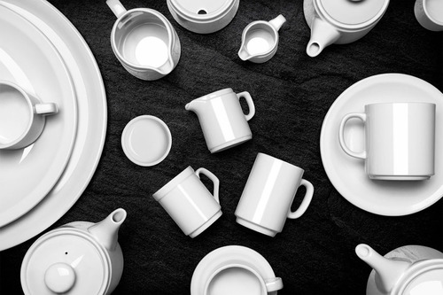 Imagen 5 de 9 de Jarrito Café Doble 200ml Tsuji Linea Recta 450 Porcelana X12