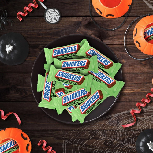 Snickers Ghoulish Green Halloween Verde Fun Size Importado